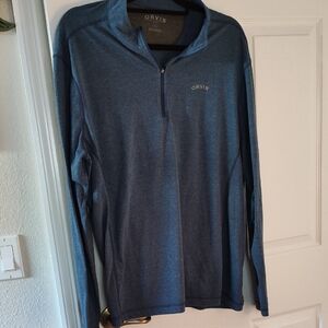 Orvis Navy Long Sleeve Half-Zip Pullover